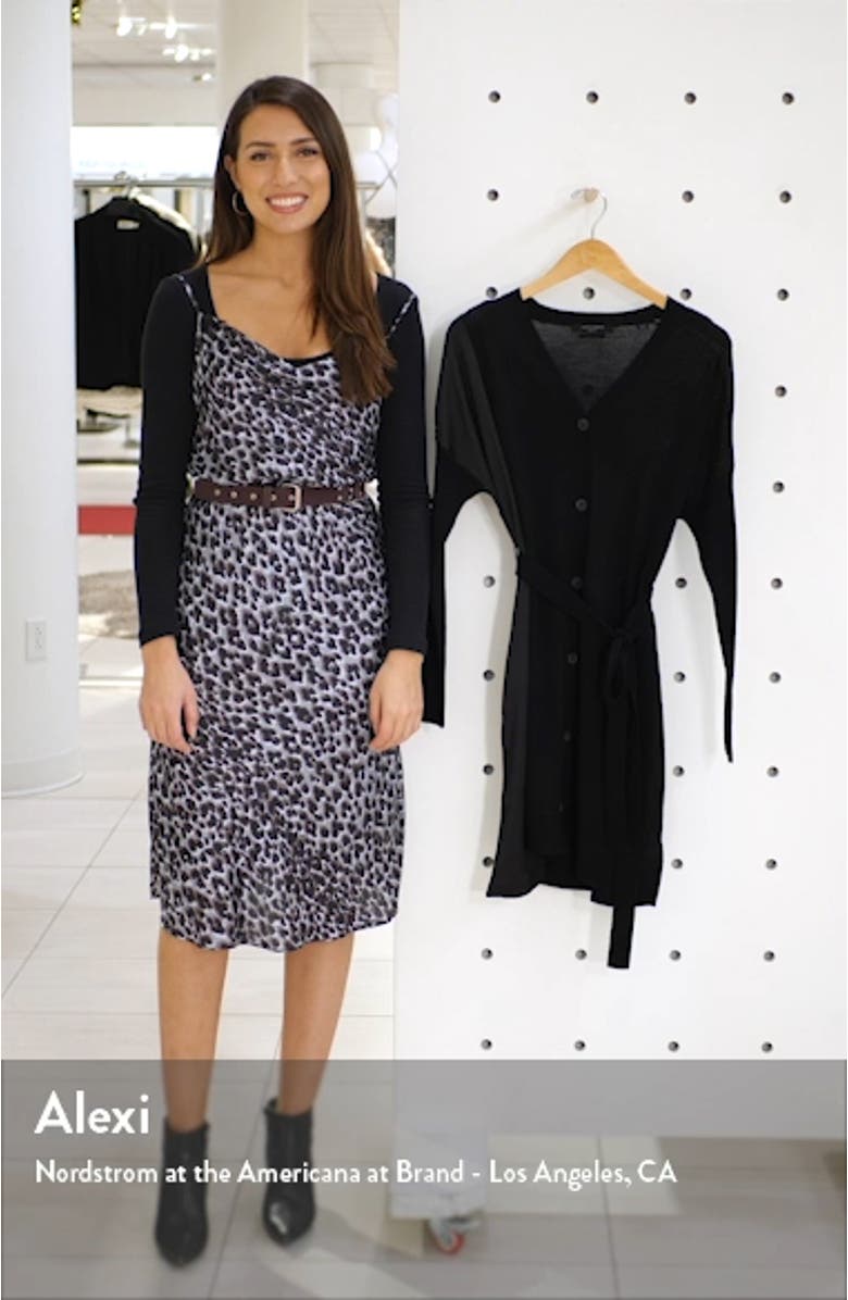 Iva Long Sleeve Button-Up Mixed Media Dress, sales video thumbnail