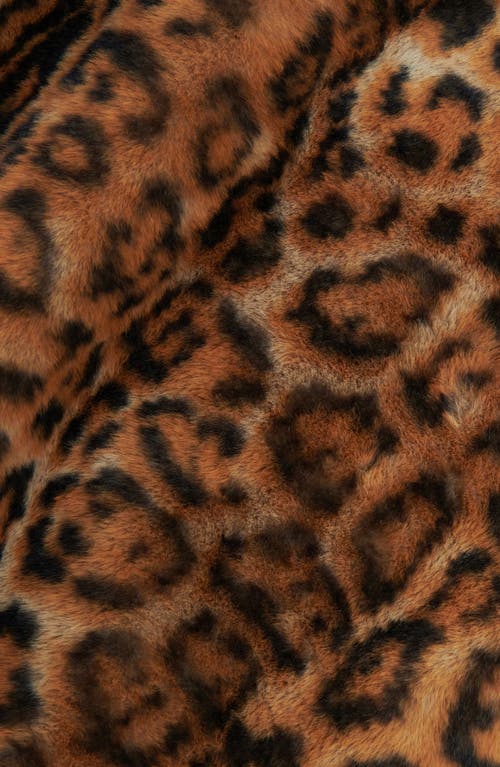 Apparis Brady Faux Fur Throw Blanket In Leopard