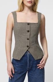 French Connection Houndstooth Sleeveless Top