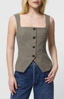 French Connection Houndstooth Sleeveless Top