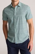 UNTUCKit Leaf Print Short Sleeve Performance Button-Up Shirt