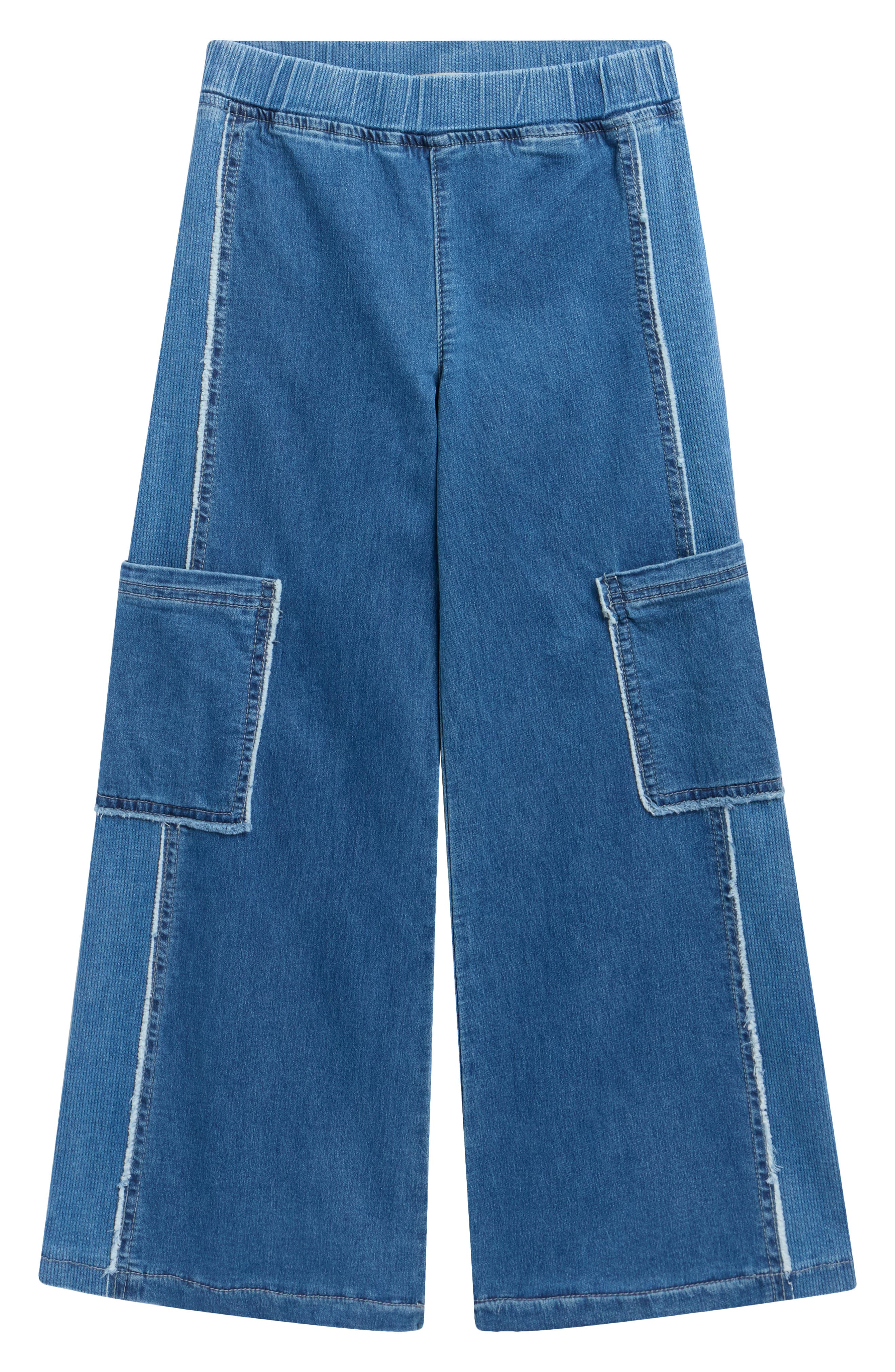 Kids' Wide Leg Cargo Jeans