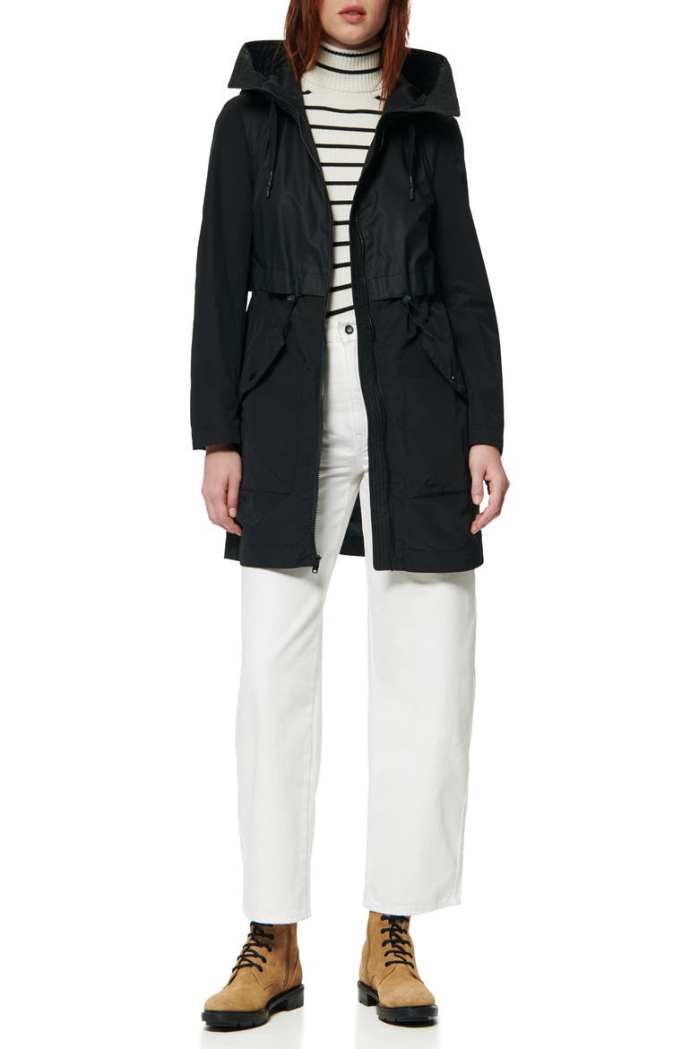 Shippan Water Resistant Raincoat, Alternate, color, BLACK