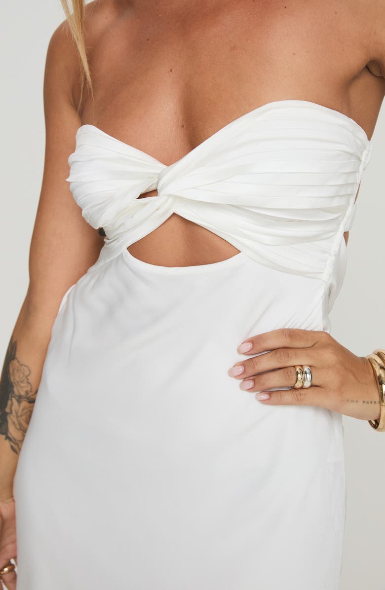 Princess Polly Shellie Strapless Minidress, Alternate, color, White