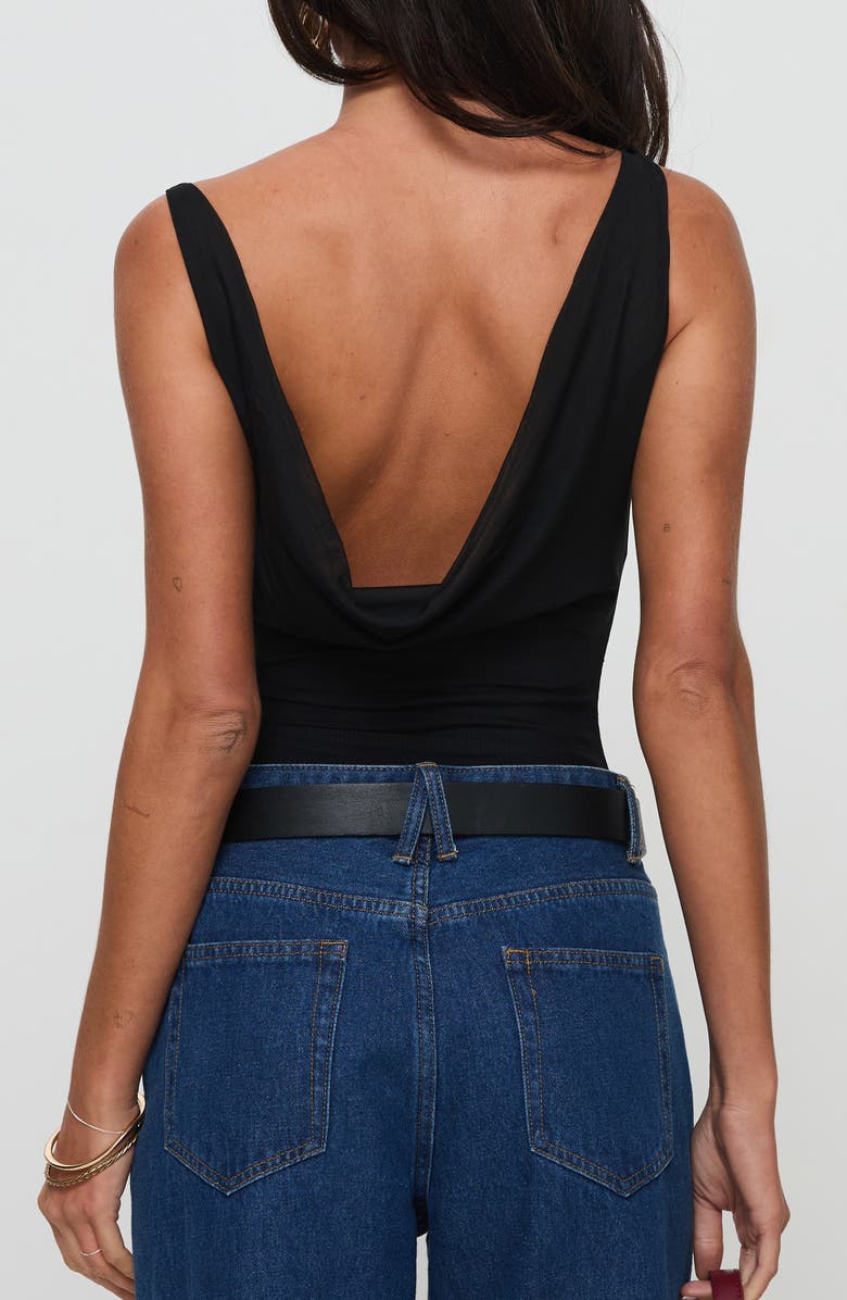 Princess Polly Axton Cowl Neck Bodysuit, Alternate, color, 