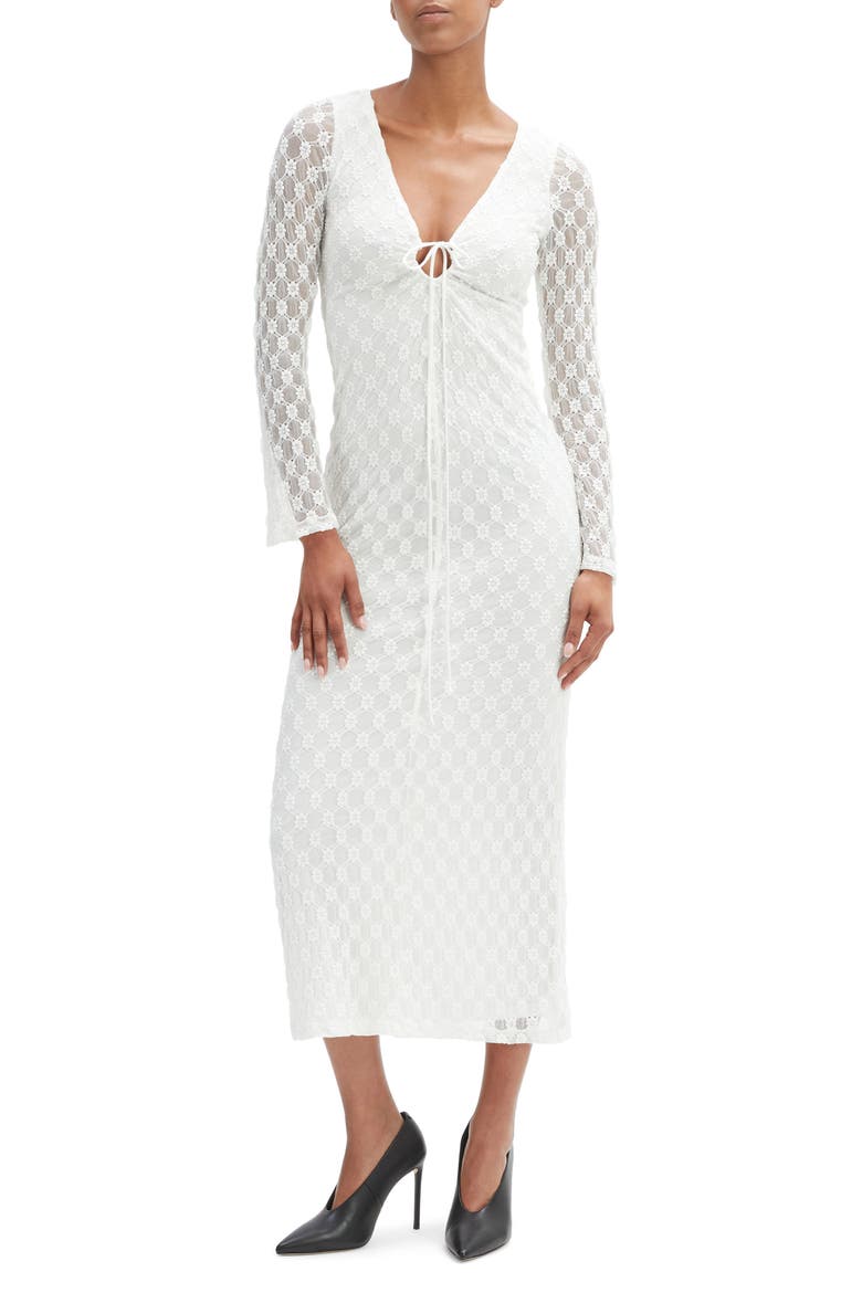 Talika Floral Mesh Long Sleeve Dress, Main, color, ORCHID WHITE