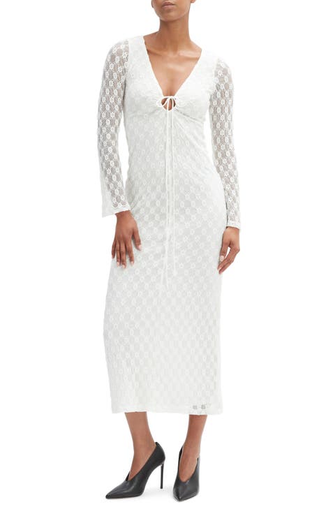 Talika Floral Mesh Long Sleeve Dress