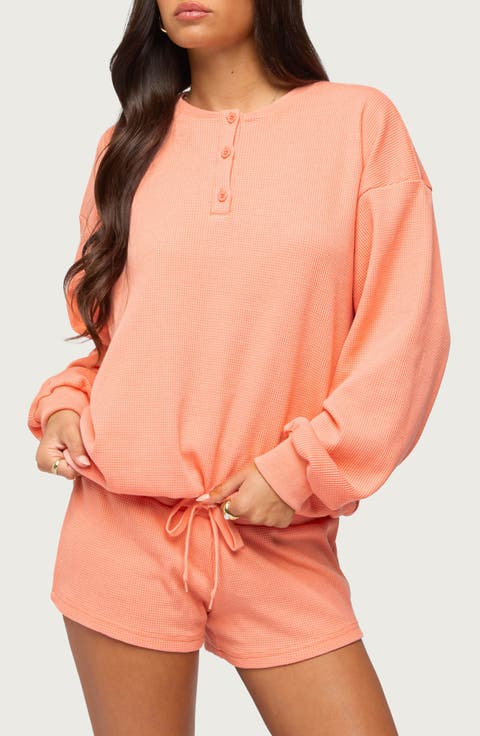 Baila Waffle Henley Top