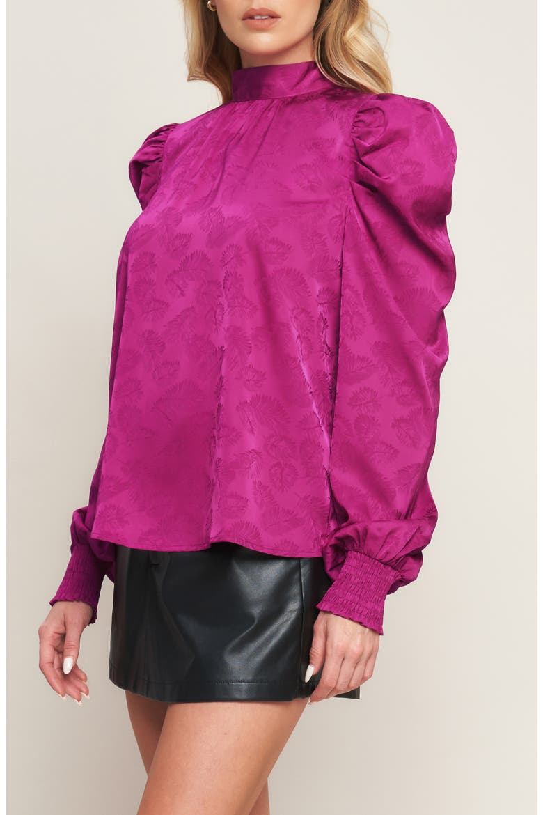 Puff Long Sleeve Top, Alternate, color, MAGENTA