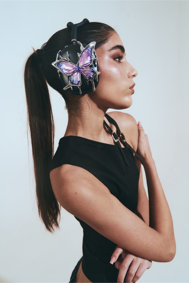 Butterfly Chrome AirPods Max Case, Alternate, color, Violet