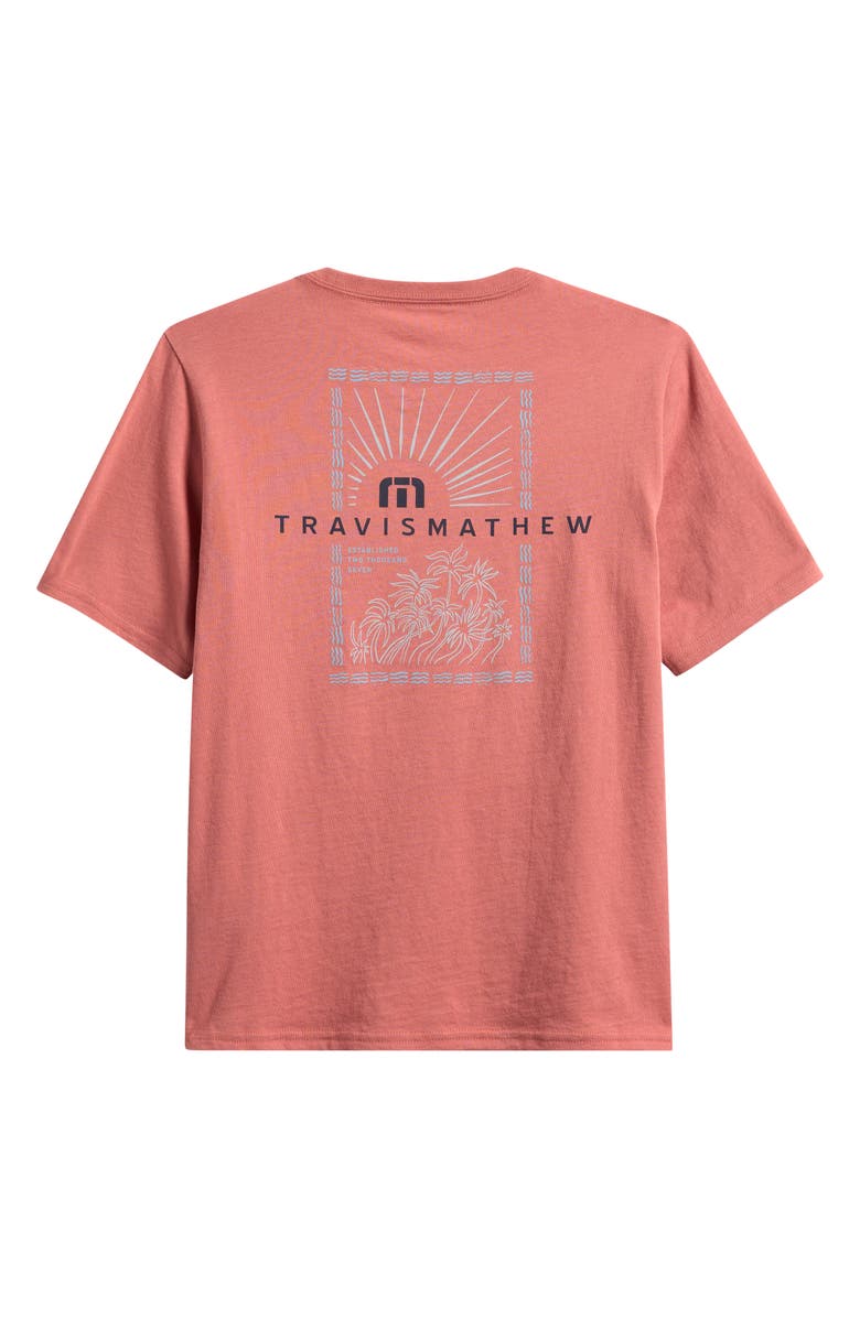 TravisMathew Kids' Villa Views Graphic T-Shirt, Alternate, color, Brick Dust