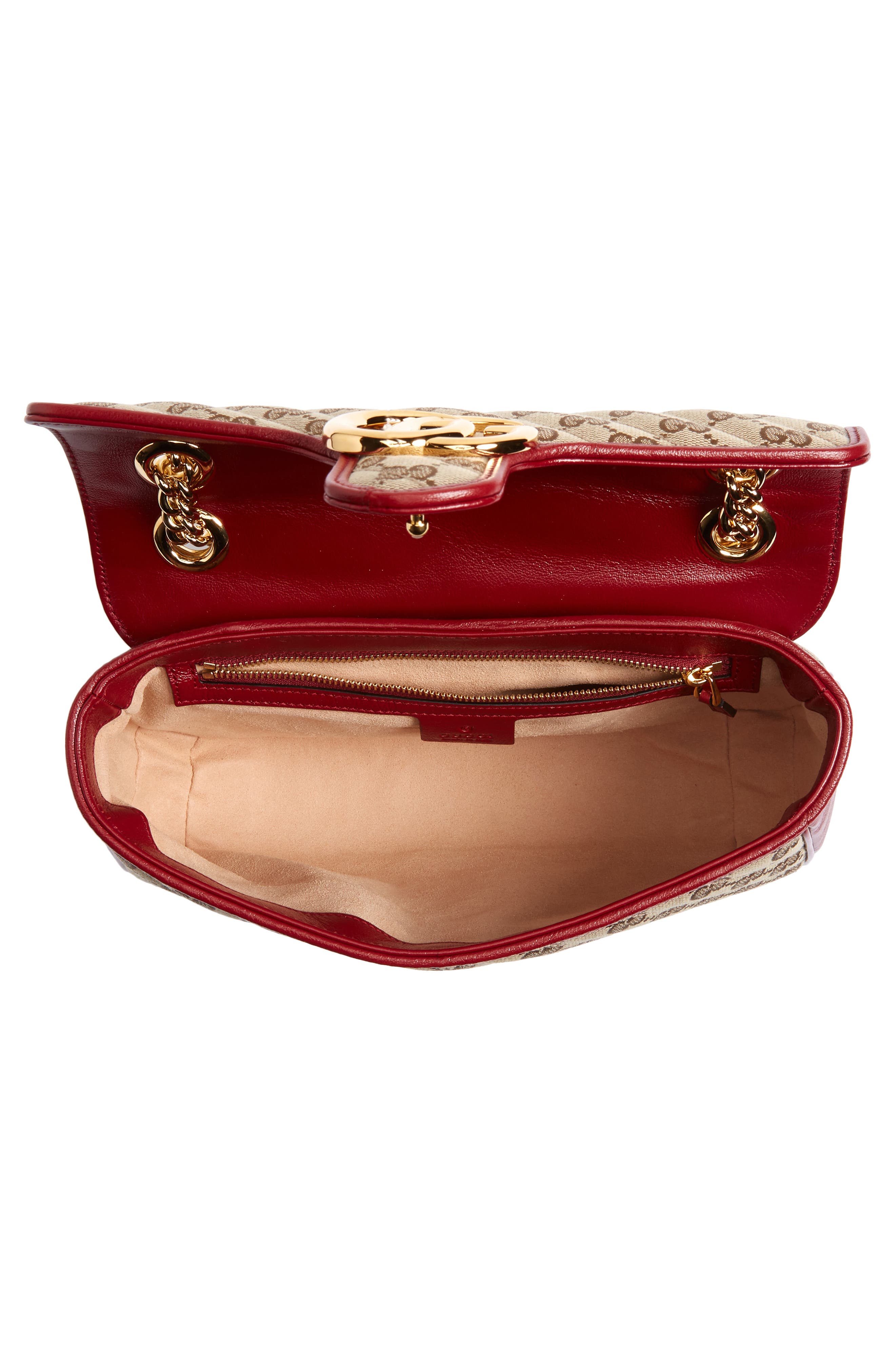 Small 2.0 Shoulder Bag, Alternate, color, BEIGE EBONY/ NEW CHERRY RED