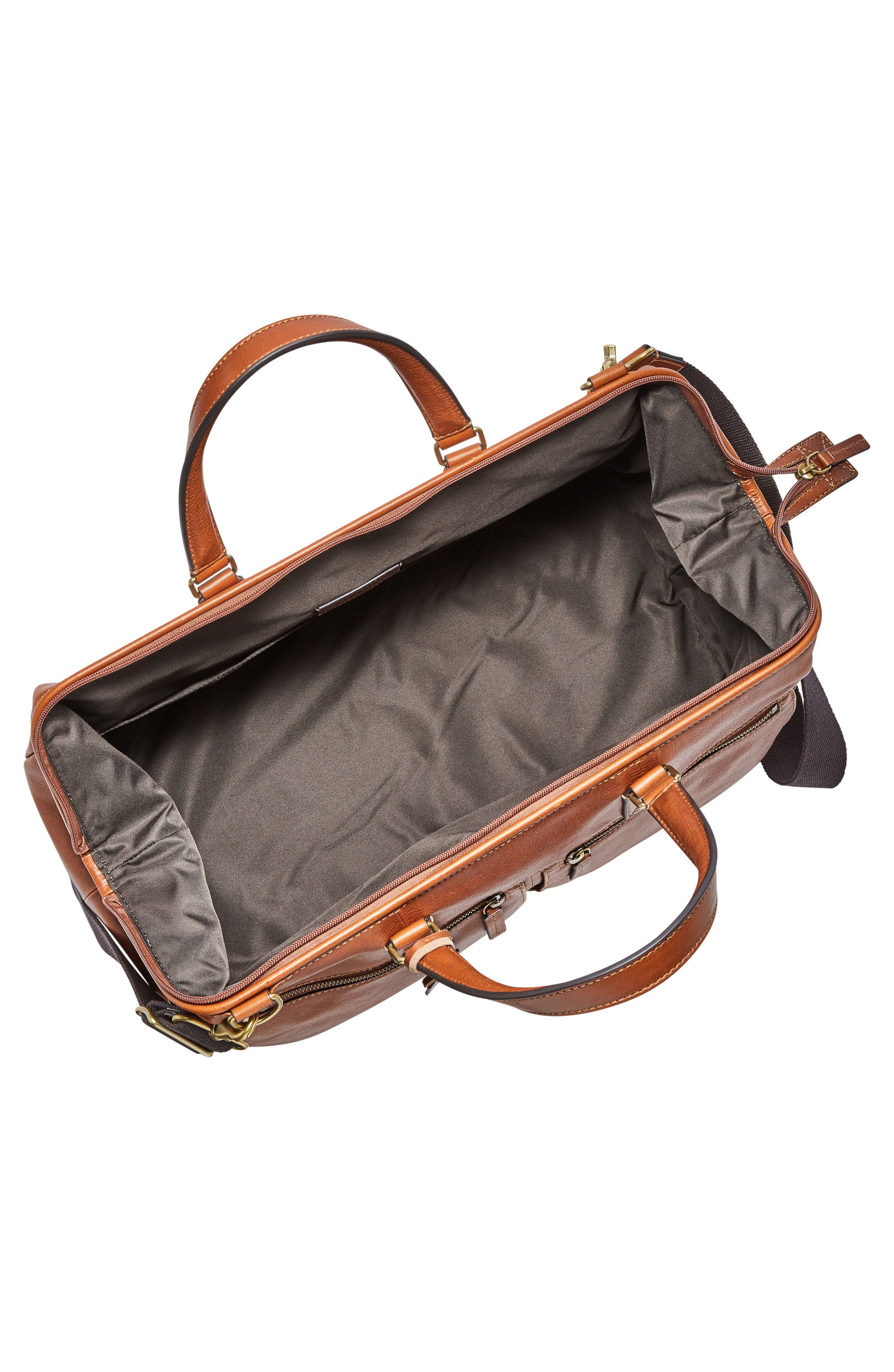 Fossil Defender Leather Duffle Bag, Alternate, color, 