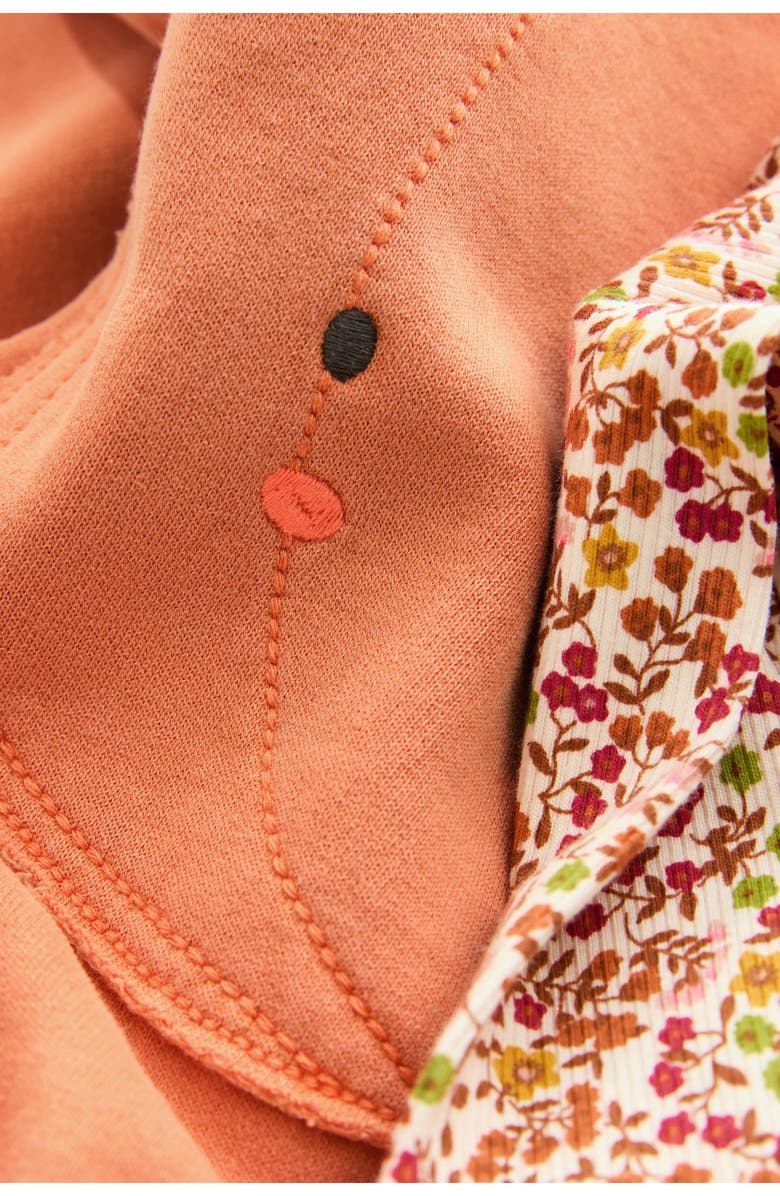 NEXT Kids' Pumpkin Embroidered Graphic Sweatshirt & Print Leggings Set, Alternate, color, Orange