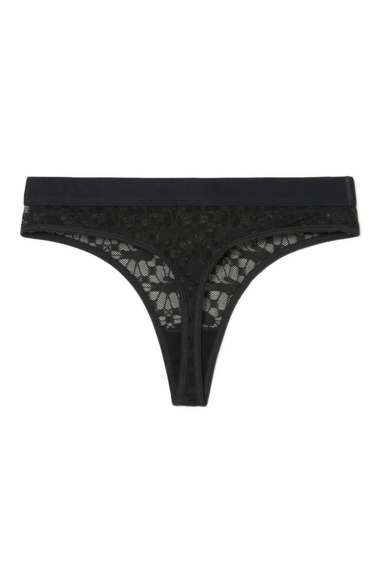 Lace Thong, Alternate, color, 031 - NOIR