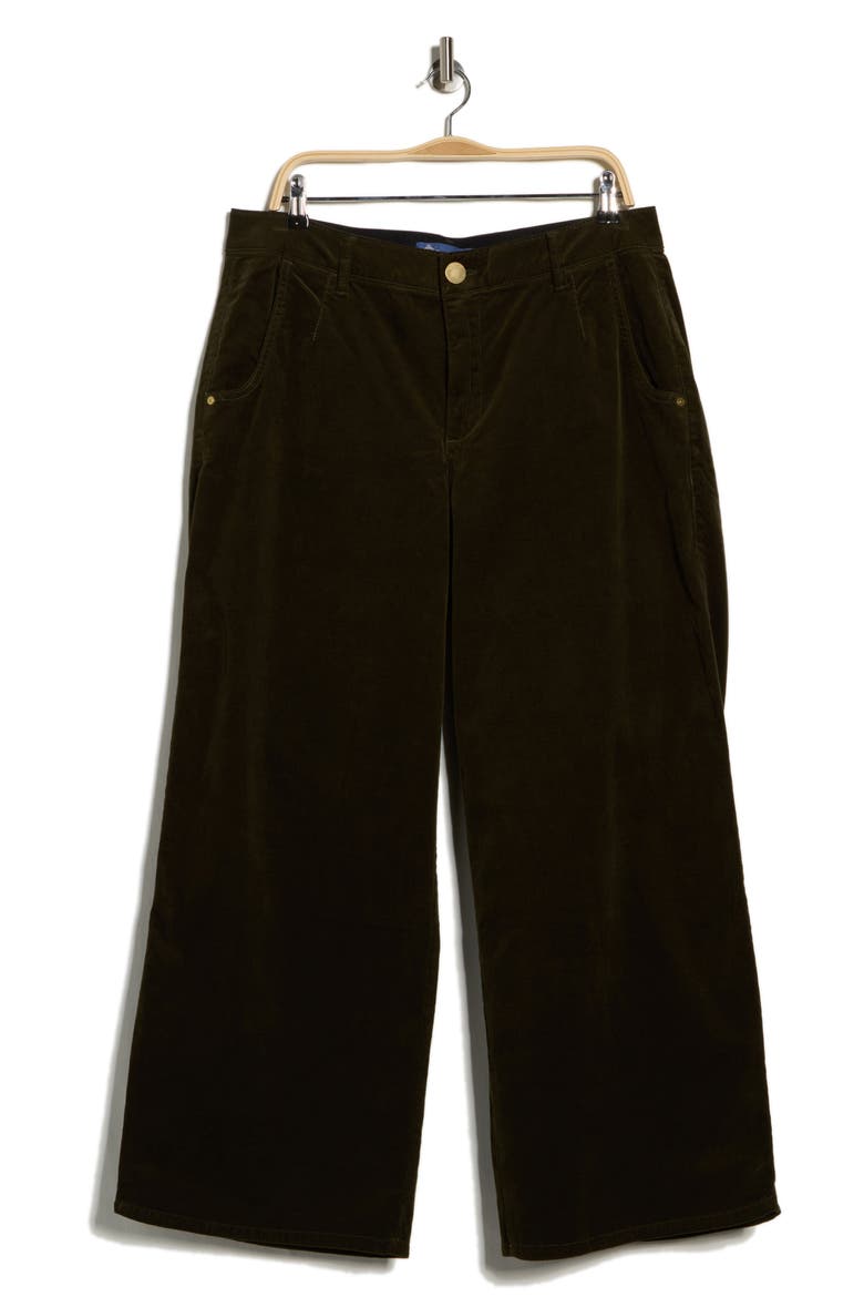 'Ab'Solution Skyrise Wide Leg Corduroy Pants, Alternate, color, WINTER MOSS