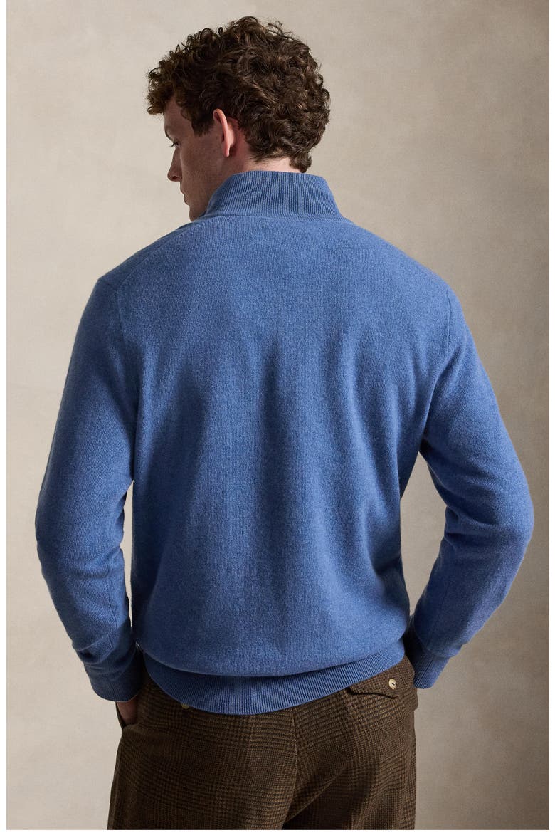 Regular Fit Wool Quarter Zip Sweater, Alternate, color, BLUEBORG