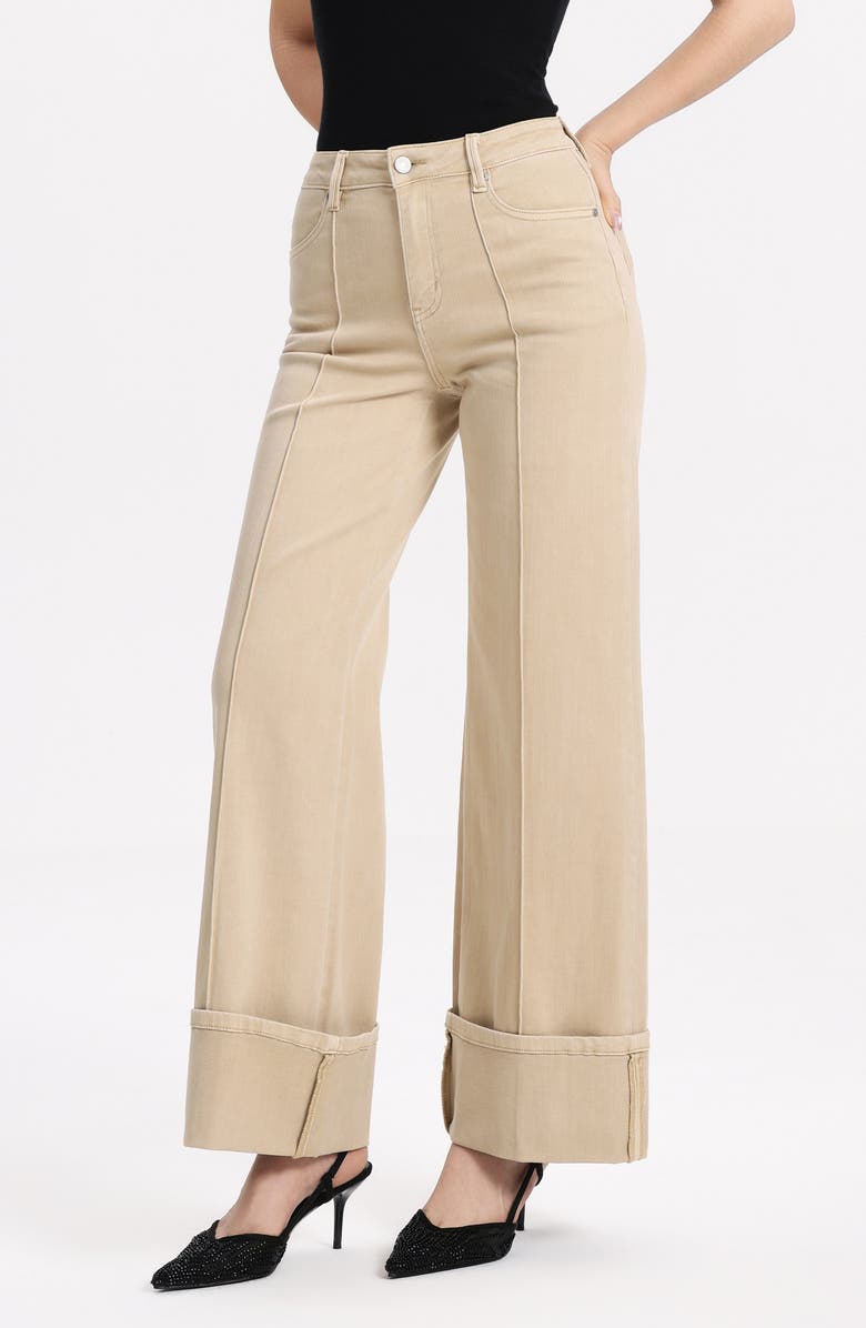 Bayeas Seamed Mid Rise Wide Leg Jeans, Alternate, color,