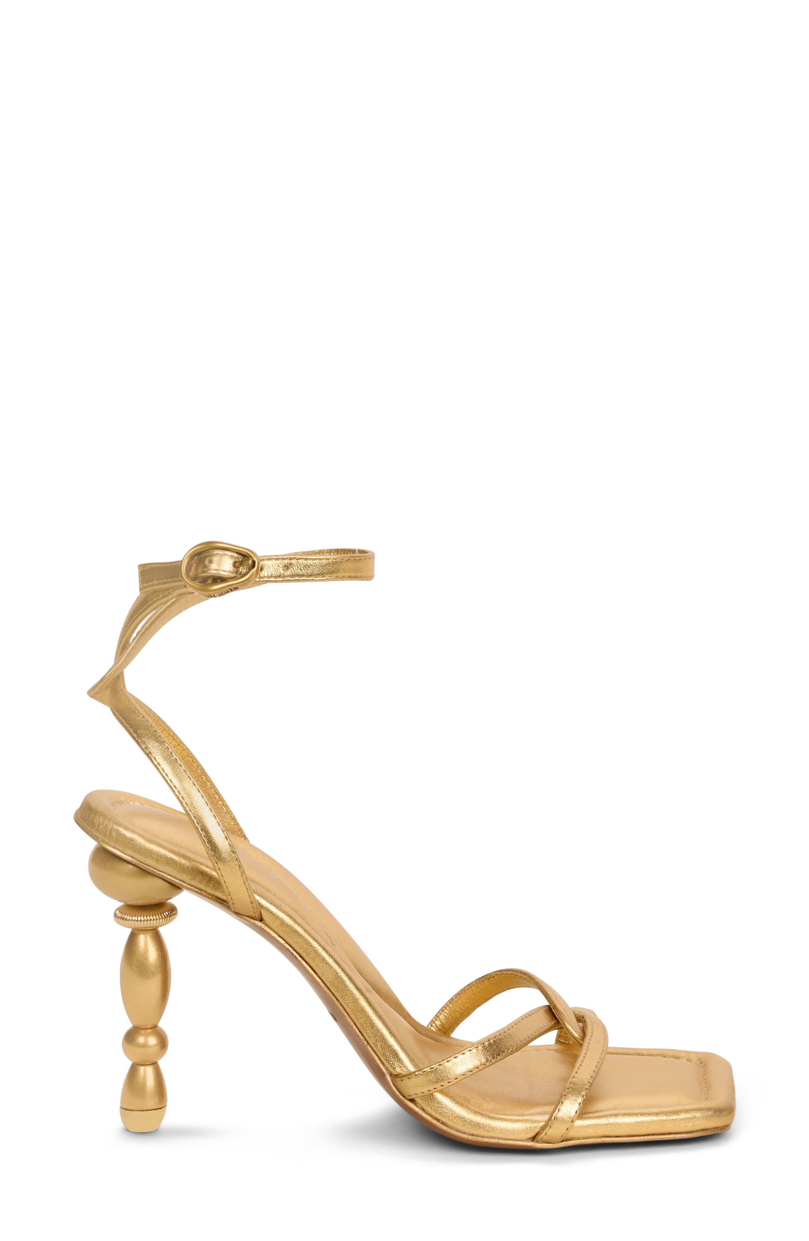 Cult Gaia Maddie Ankle Strap Sandal, Alternate, color, Gold