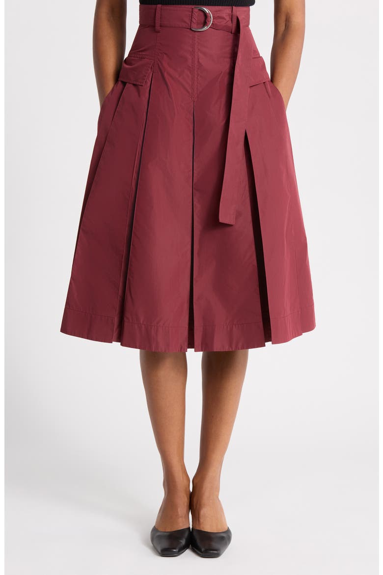 Belted Utility Maxi Skirt, Main, color, BRICK