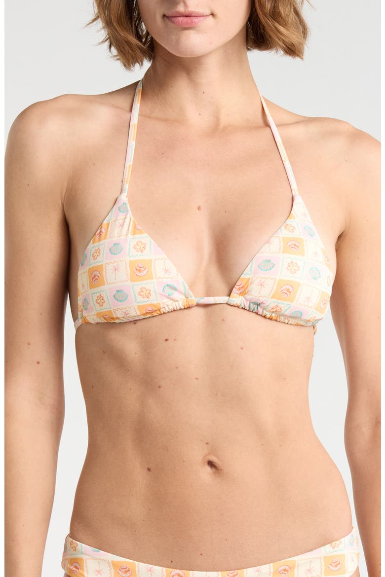 Palm Triangle Bikini Top, Main, color, SANDY SHORES