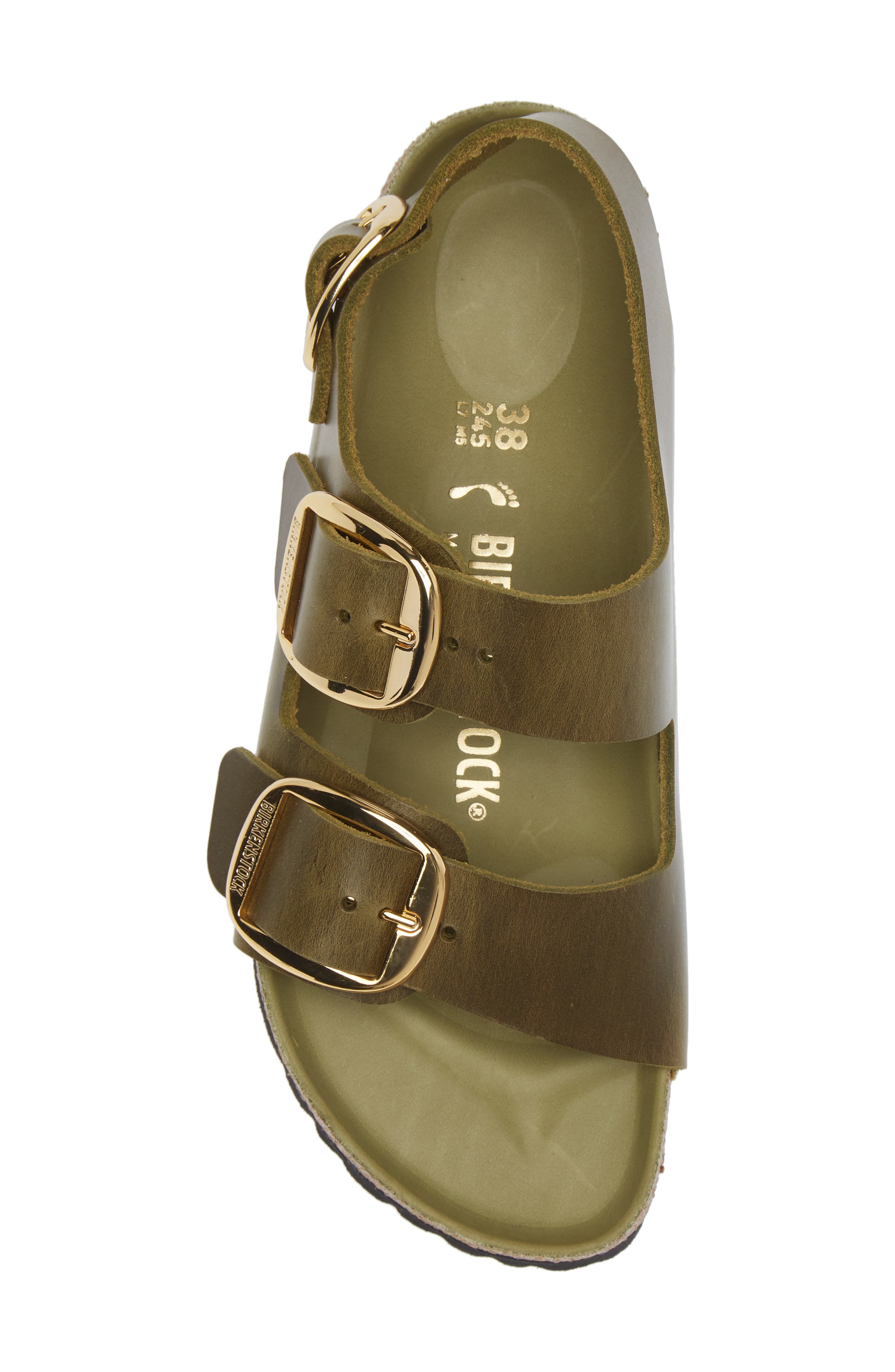 Birkenstock Milano Big Buckle Slingback Sandal, Alternate, color, Green