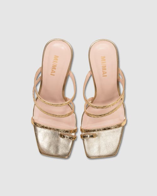 Mi/mai Sorento Metallic Snake Strappy Sandal In Multi