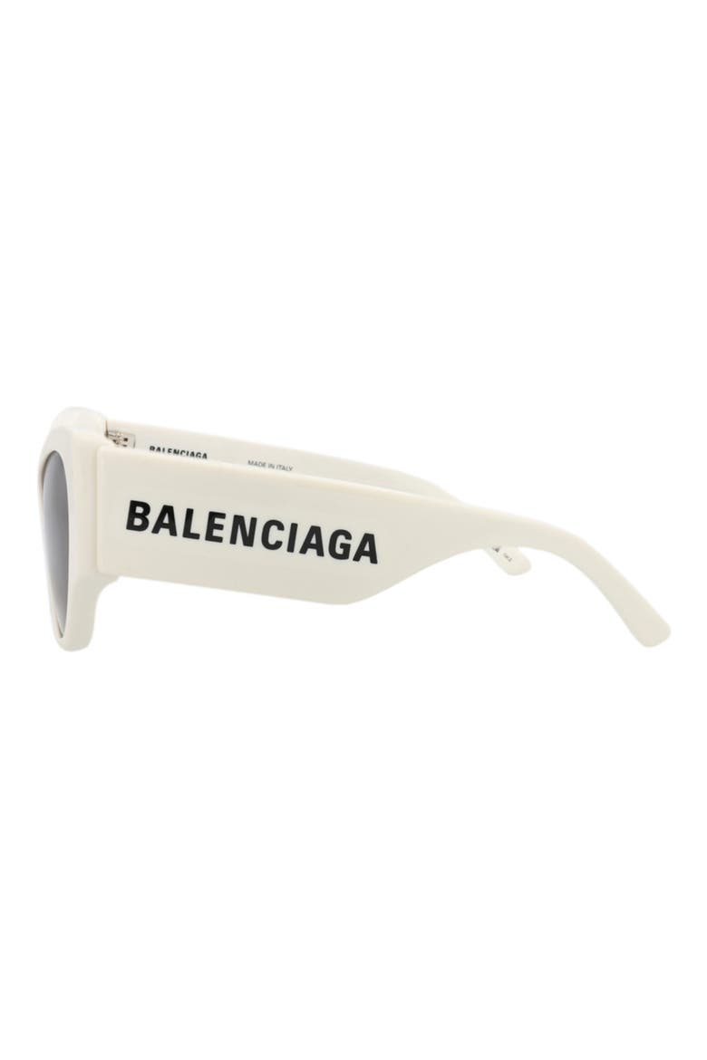 56mm Cat Eye Sunglasses, Alternate, color, WHITE WHITE GREY