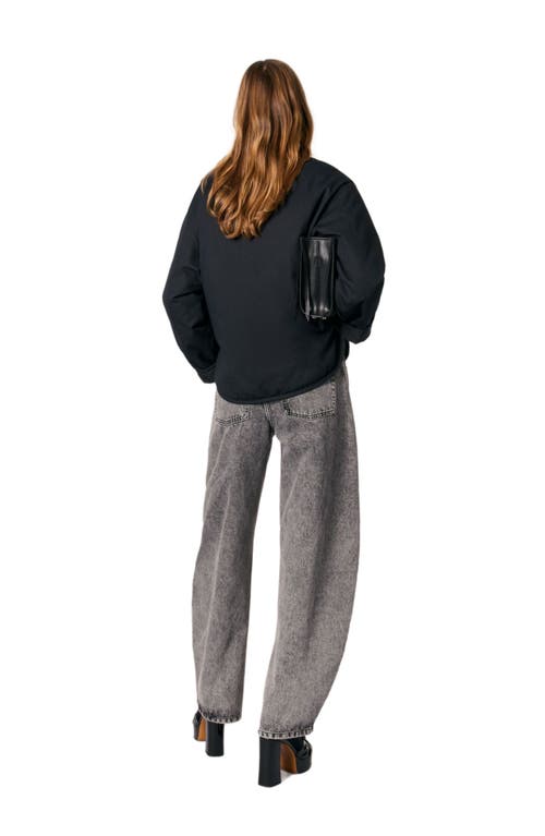 Maje Reversible Quilted Coat In Black