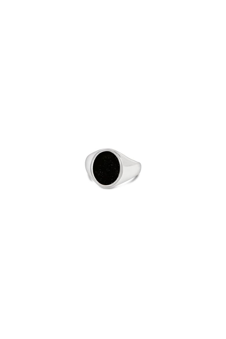 Black Onyx Signet Ring, Alternate, color, Black