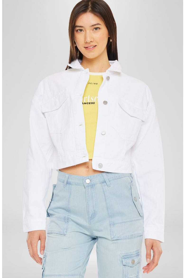 Francis Cropped Jacket, Main, color, White