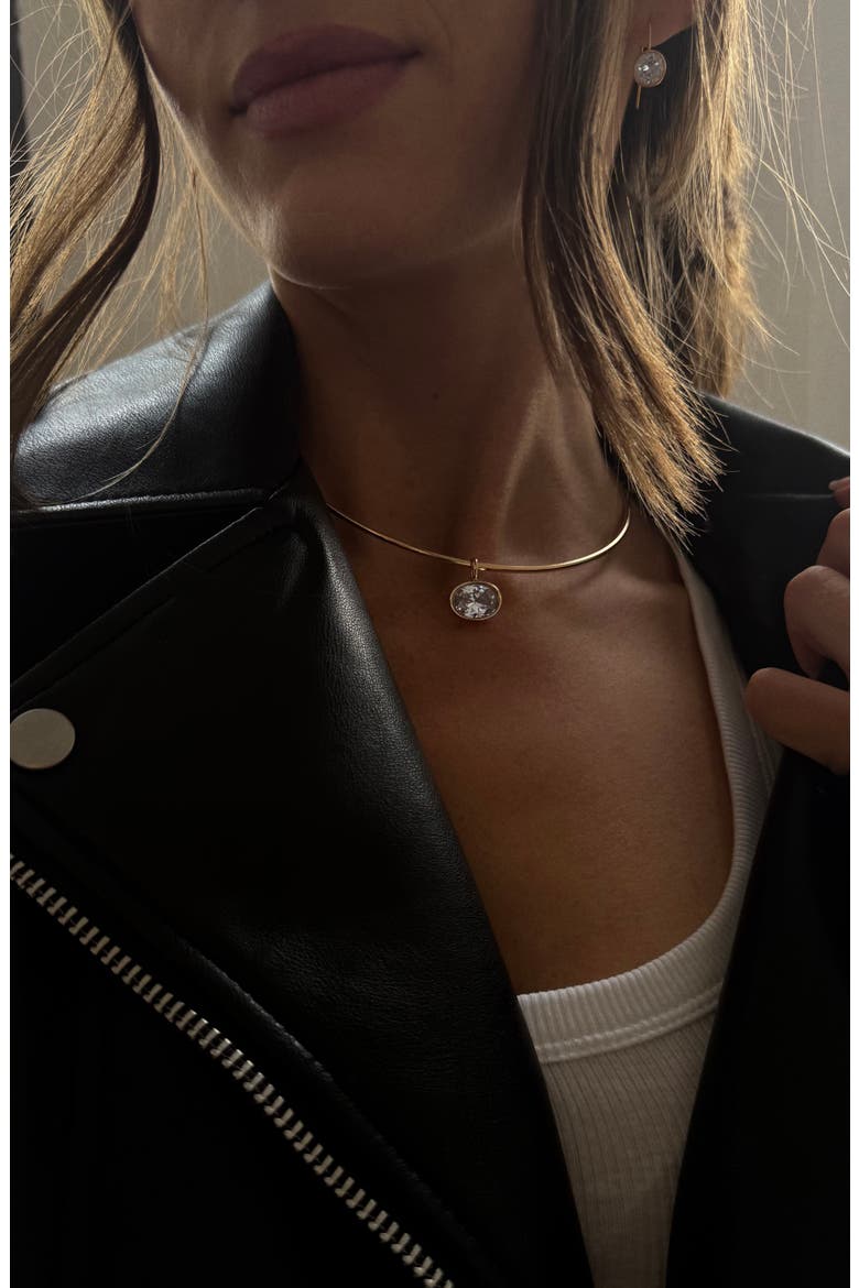Lexi Crystal Collar Necklace, Alternate, color, CLEAR