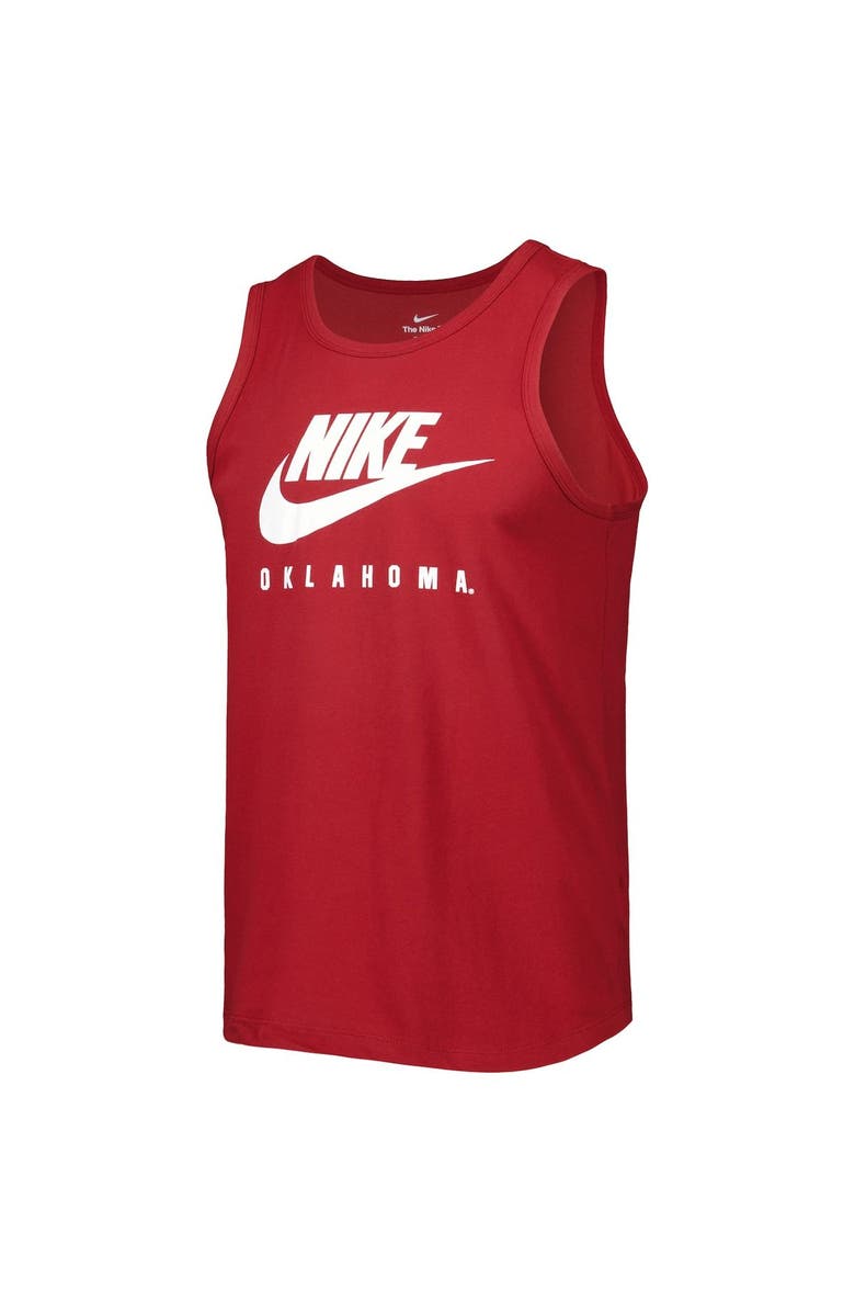 Nike Men's Nike Crimson Oklahoma Sooners Futura Performance Scoop Neck Tank Top, Alternate, color, 