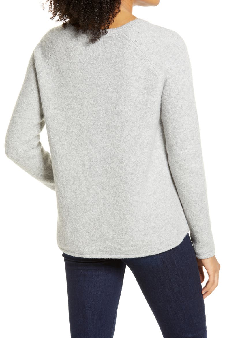 Colorblock Sweater, Alternate, color, GREY HEATHER