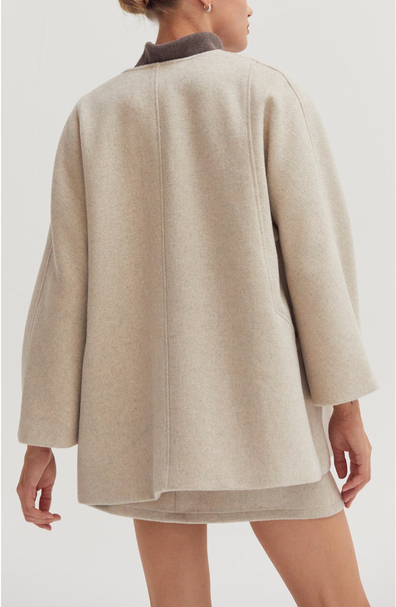 CRESCENT Open Front Wool Blend Jacket, Alternate, color, Bone