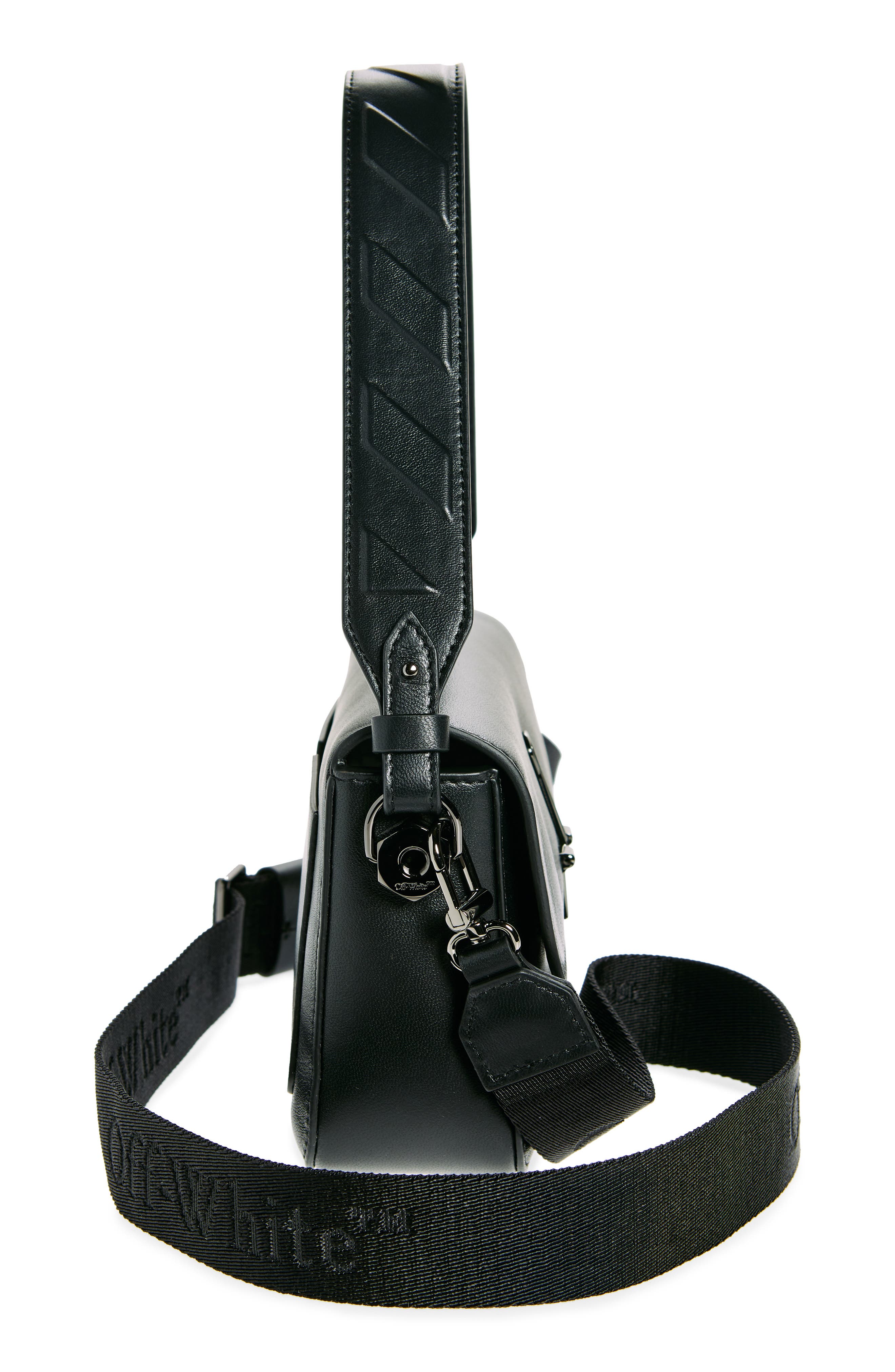 Off-White Medium Soft Binder Leather Shoulder Bag, Alternate, color, 