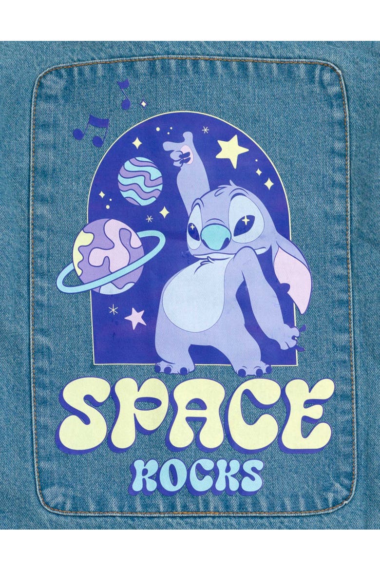 Lilo & Stitch Denim Jacket, Alternate, color, Stitch Angel Blue