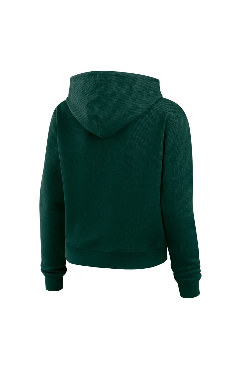 WEAR by Erin Andrews Women's WEAR by Erin Andrews  Green Green Bay Packers Waffle Hoodie Pullover Top, Alternate, color, 