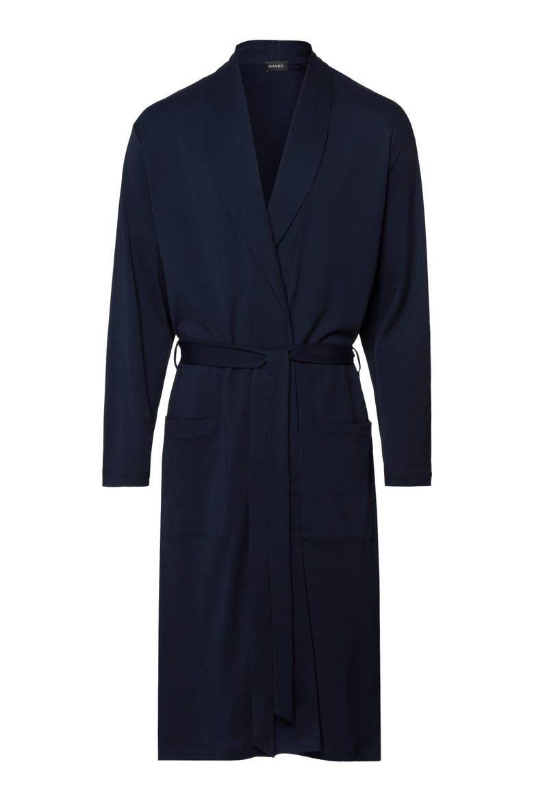Night And Day Shawl Collar Cotton Robe, Alternate, color, Deep Navy