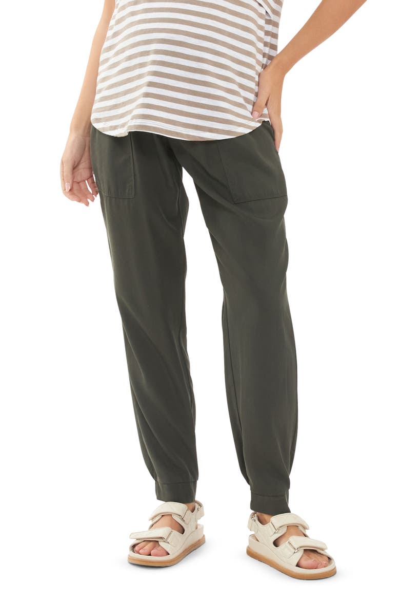 Off Duty Maternity Joggers, Main, color, OLIVE