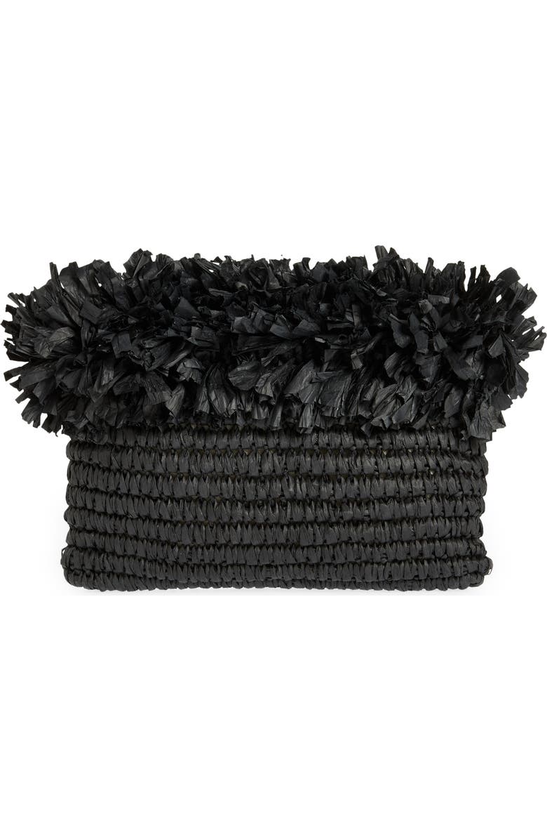 BTB Los Angeles Rose Crochet Straw Clutch, Alternate, color,