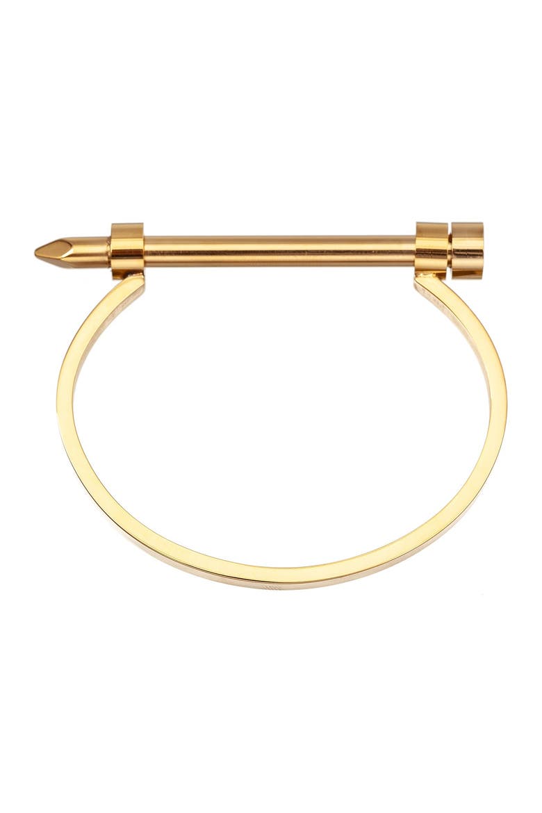 Liam Titanium Screw Cuff Bracelet, Main, color, GOLD