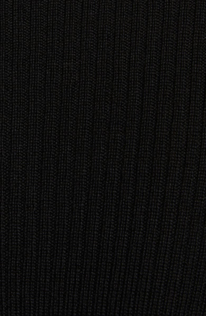 Moncler Turtleneck Virgin Wool Quarter Zip Sweater, Alternate, color,