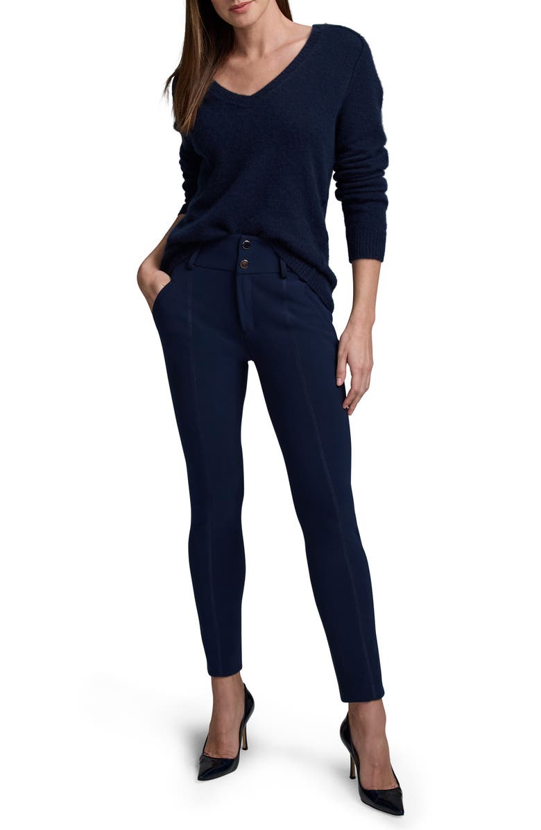NIC+ZOE Scuba Knit Slim Pants, Alternate, color, Dark Indigo