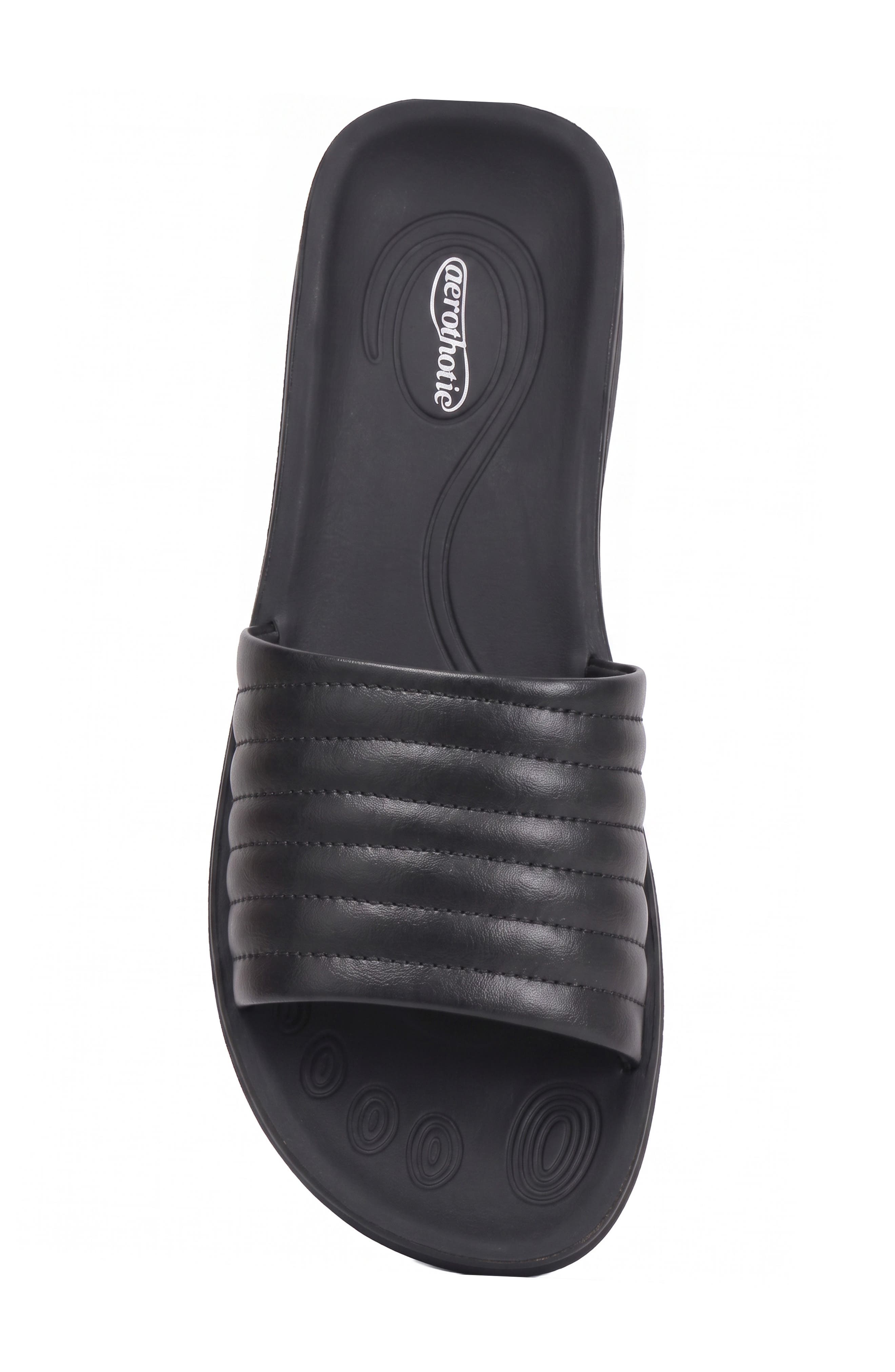 Maeve Slide Sandal, Alternate, color, BLACK