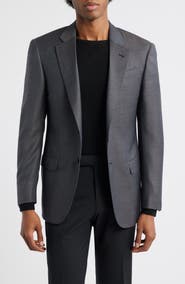 Emporio Armani Grey Wool Herringbone Sport Coat