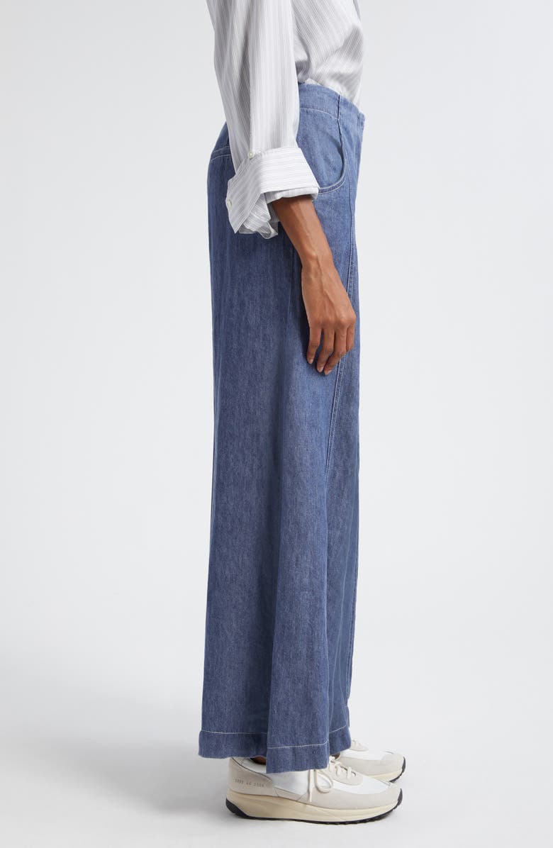 TWP Demie Wide Leg Hemp Jeans, Alternate, color, Medium Indigo
