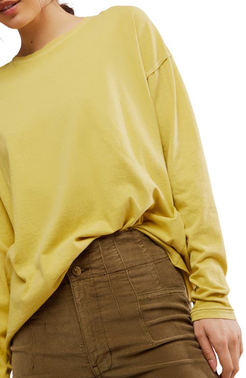 Free People Nina Long Sleeve T-shirt In Yellow