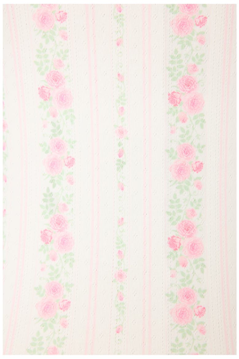 Roses Are Pink Double Brushed Pointelle Short Pajamas, Alternate, color, IVORY