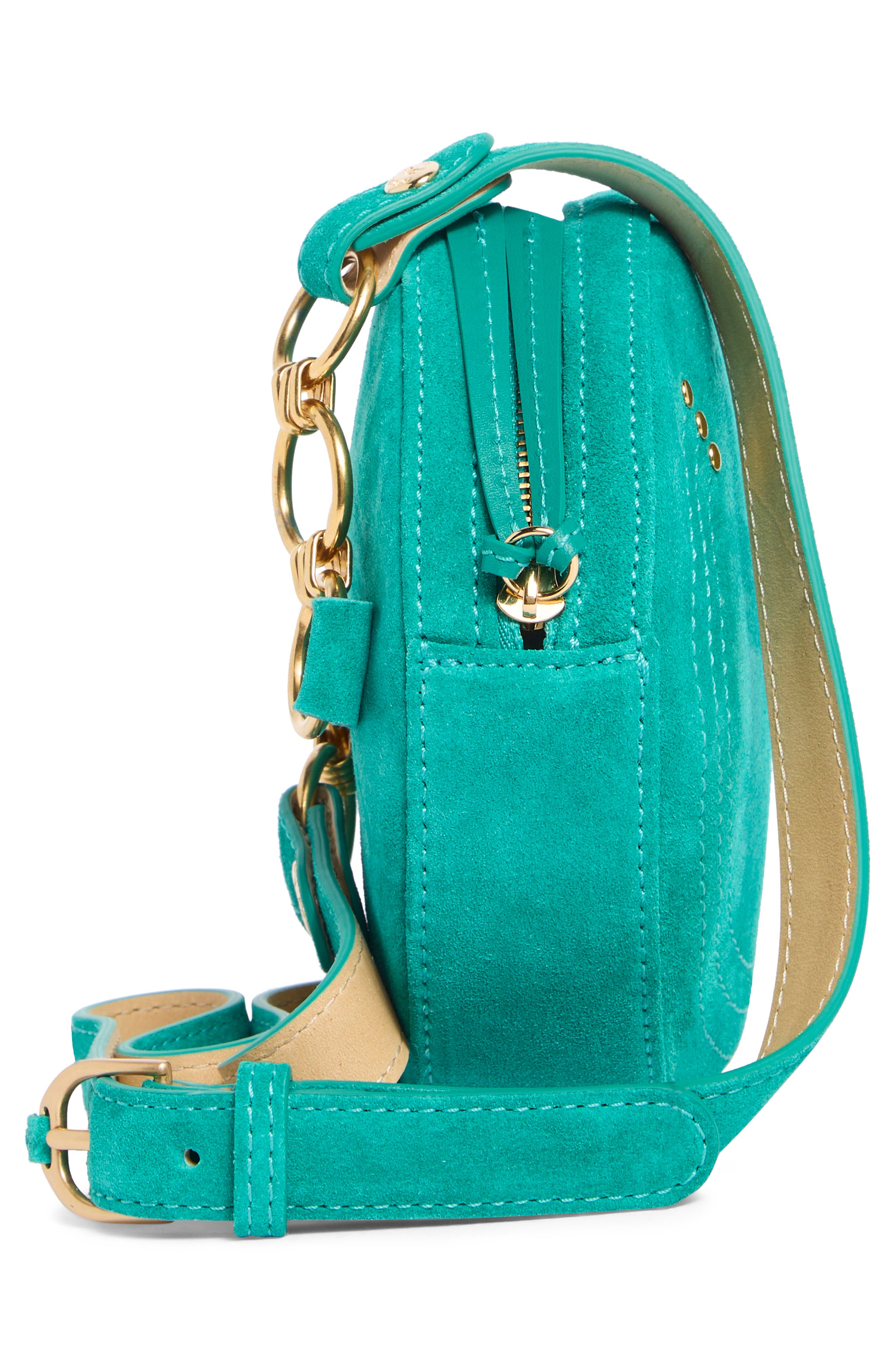 Longchamp Cavalcade Round Belt Bag, Alternate, color, Emerald Green